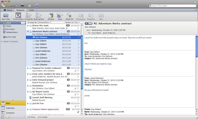 outlook 2011 for mac settings